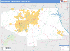 Auburn-Opelika Metro Area Digital Map Basic Style